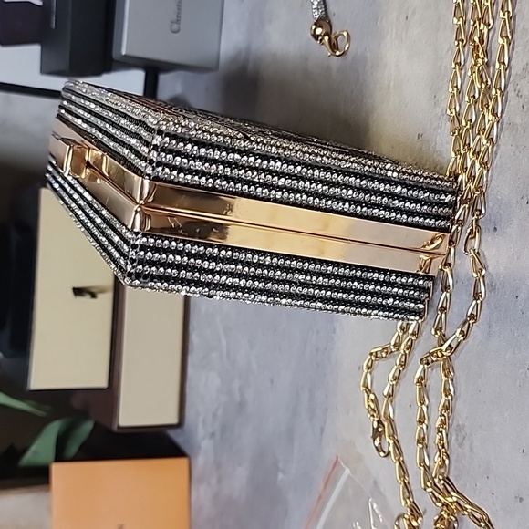 Rhinestone Boom box crossbody/ clutch bag - Picture 7 of 14